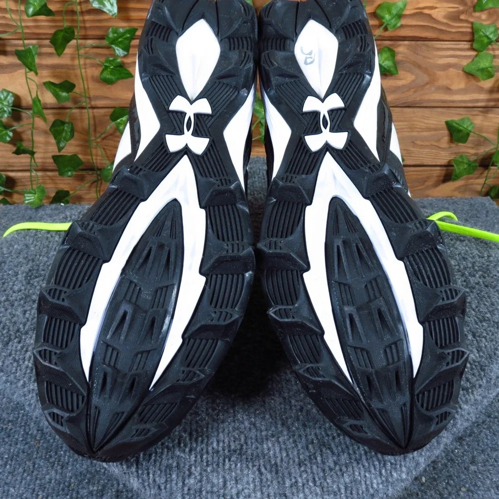 Under Armour Crusher RM‎ Mens Football Cleats Size 16 Athletic Black White Neon